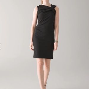 WHBM NWT Asymmetrical Neck Black Dress
